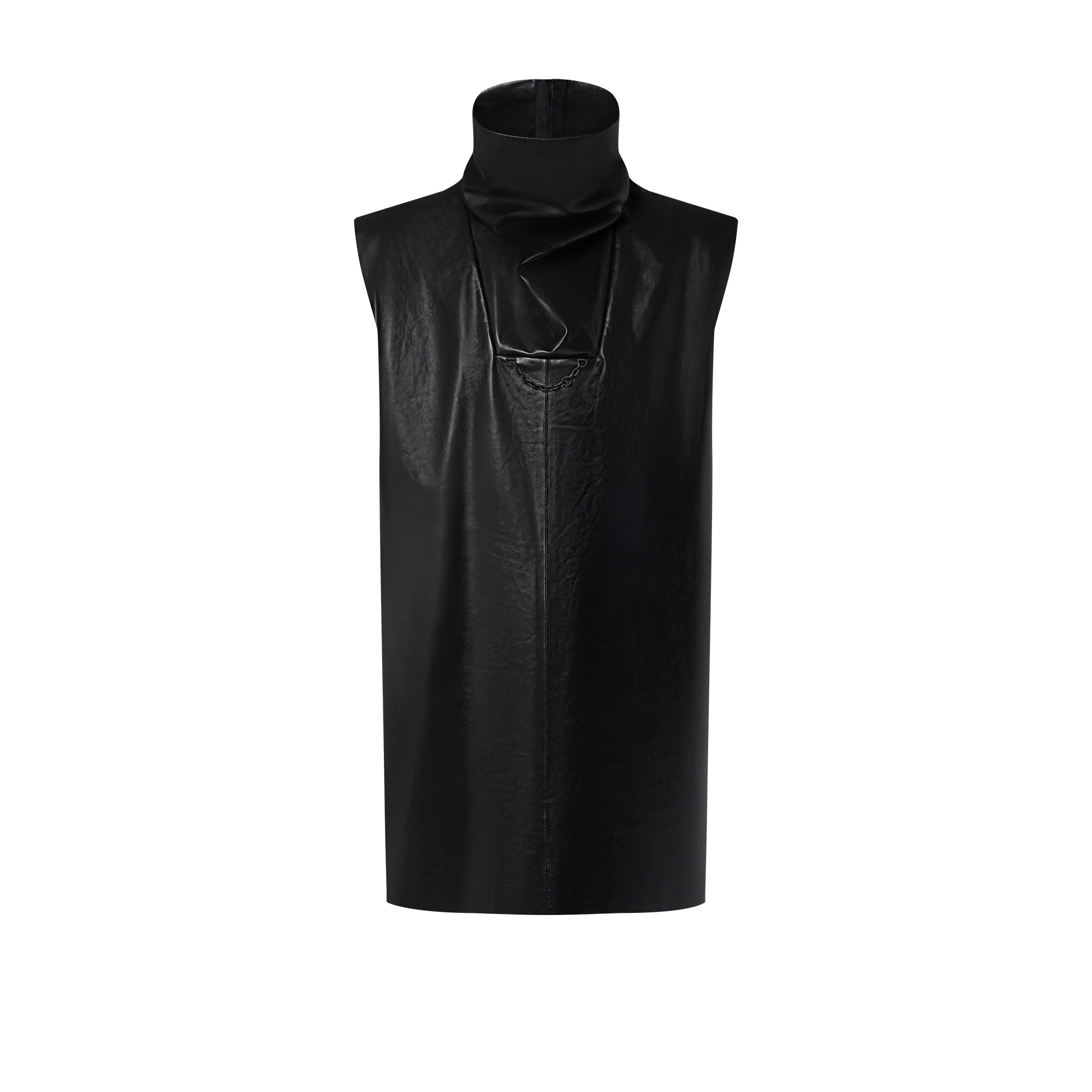 Leather High Neck Top - 1