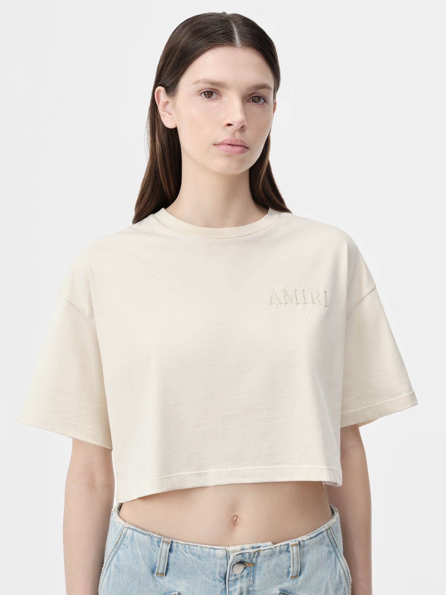 AMIRI EMBROIDERED CROPPED TEE - 5