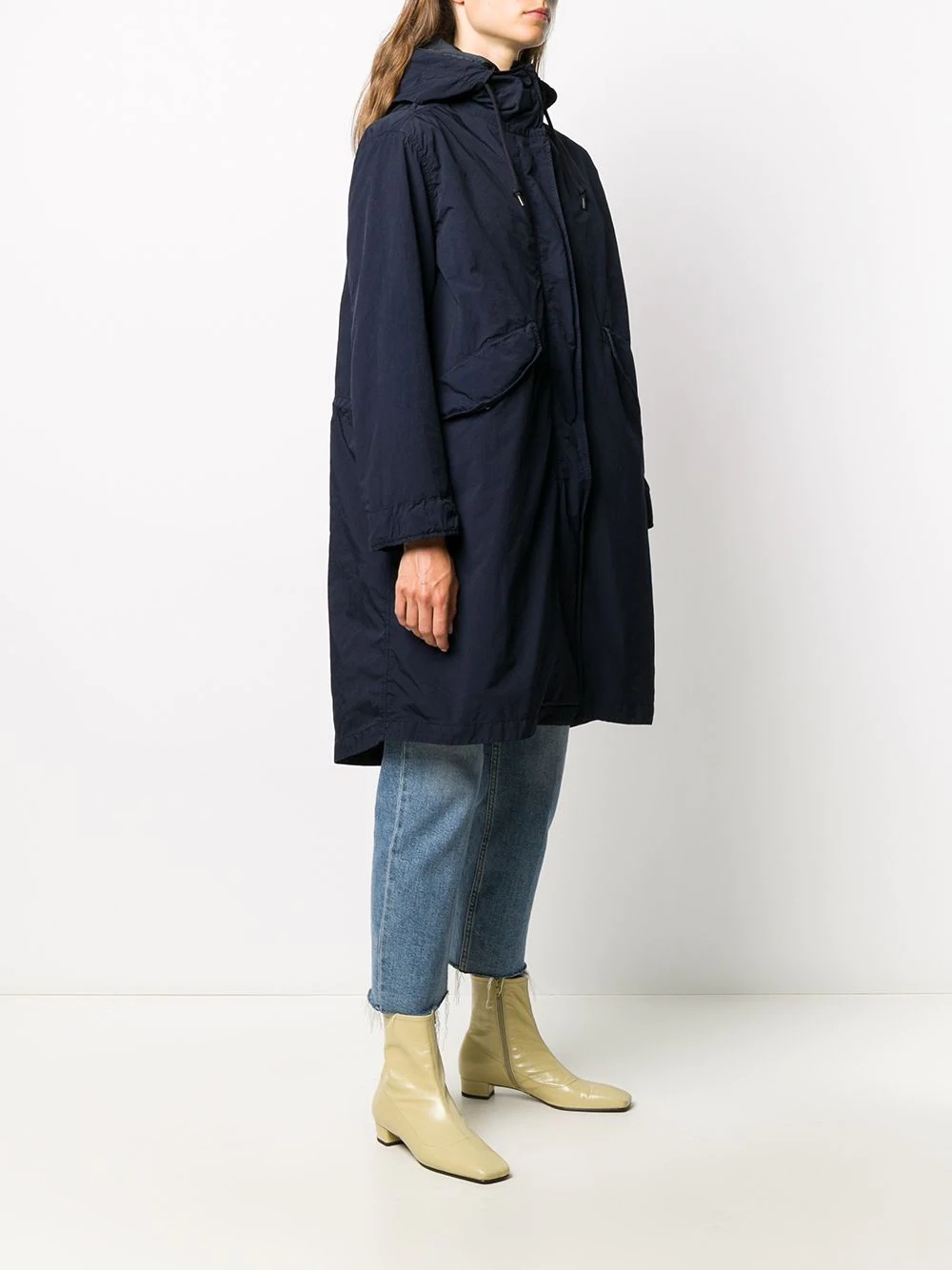 midi-length parka coat - 3