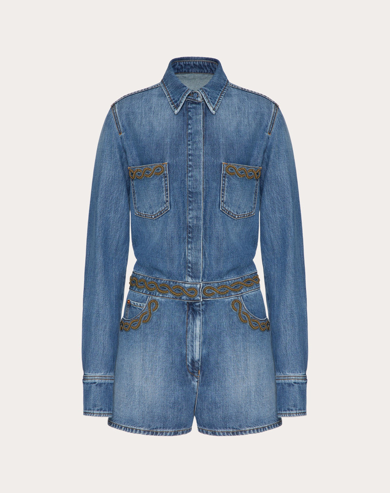 EMBROIDERED MID BLUE MEDIO JUMPSUIT 1