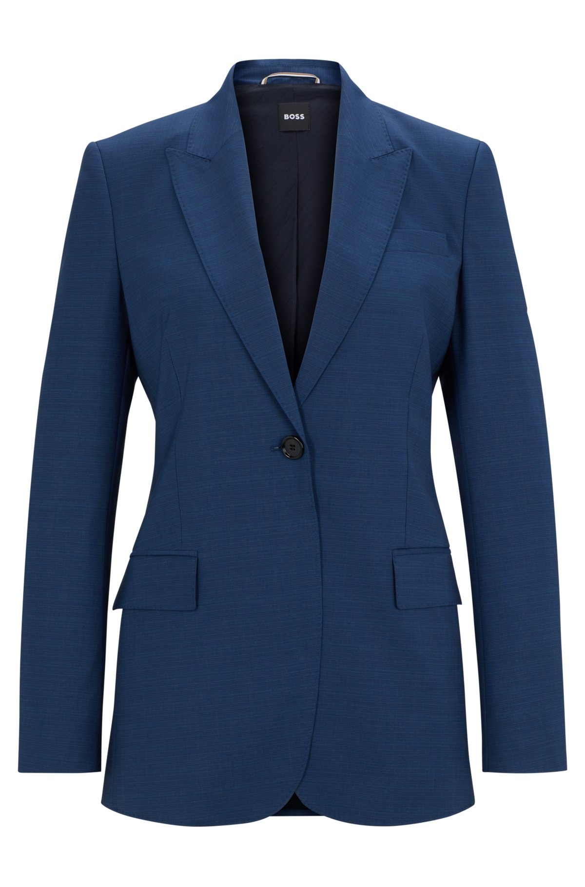 REGULAR-FIT JACKET IN MELANGE VIRGIN WOOL - 1