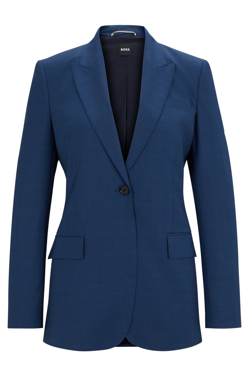 REGULAR-FIT JACKET IN MELANGE VIRGIN WOOL 1