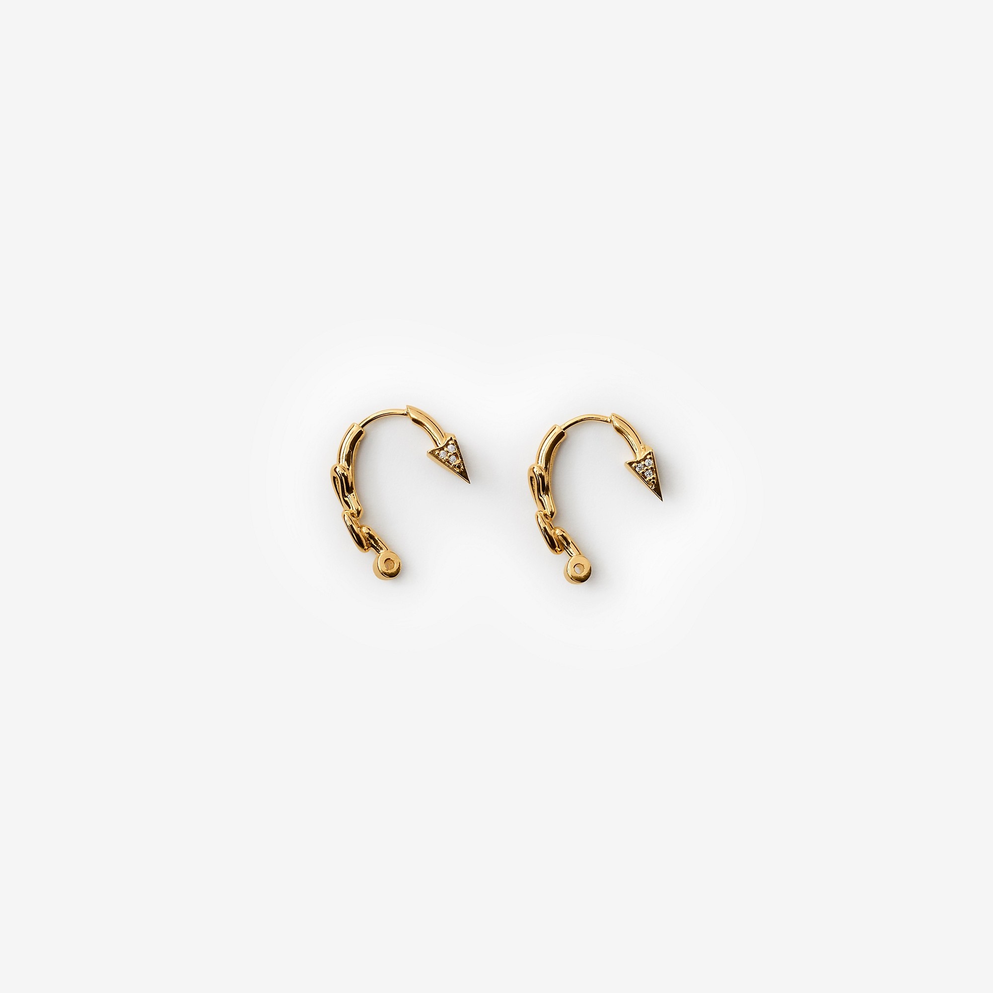 Gold-plated Hook Pavé Earrings - 3
