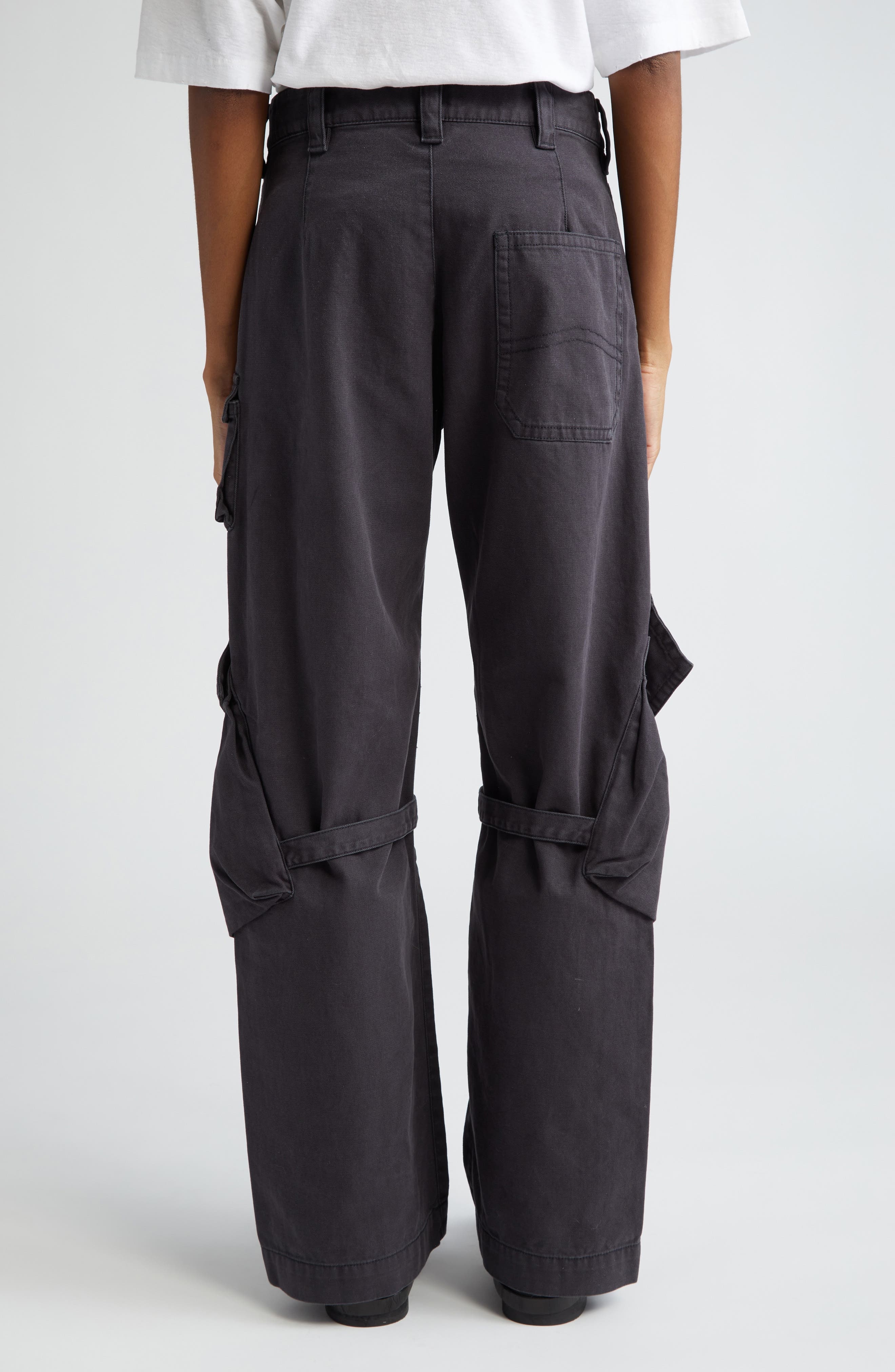 Potinal Cotton Canvas Cargo Pants - 3