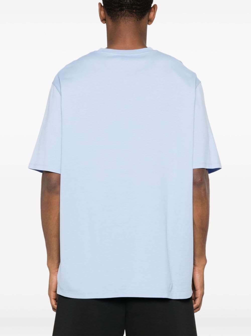 logo-embroidered cotton T-shirt - 4