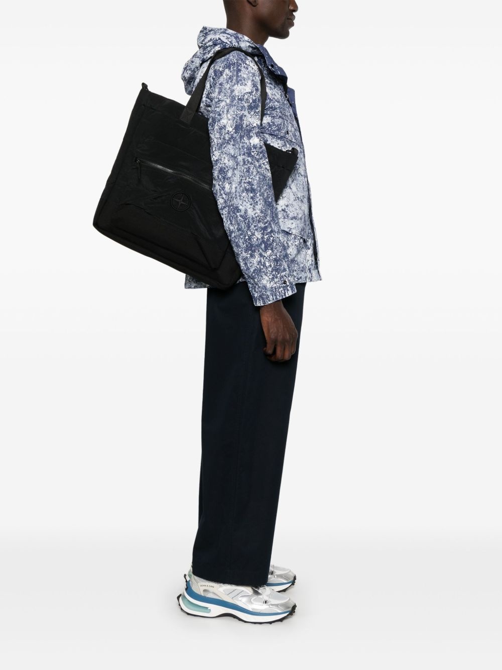 Compass-patch tote bag - 2