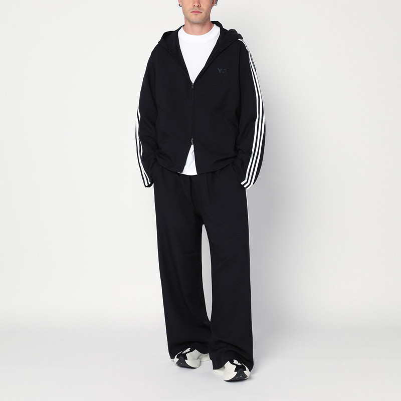 adidas 3-Stripes black zip/cardigan outlook
