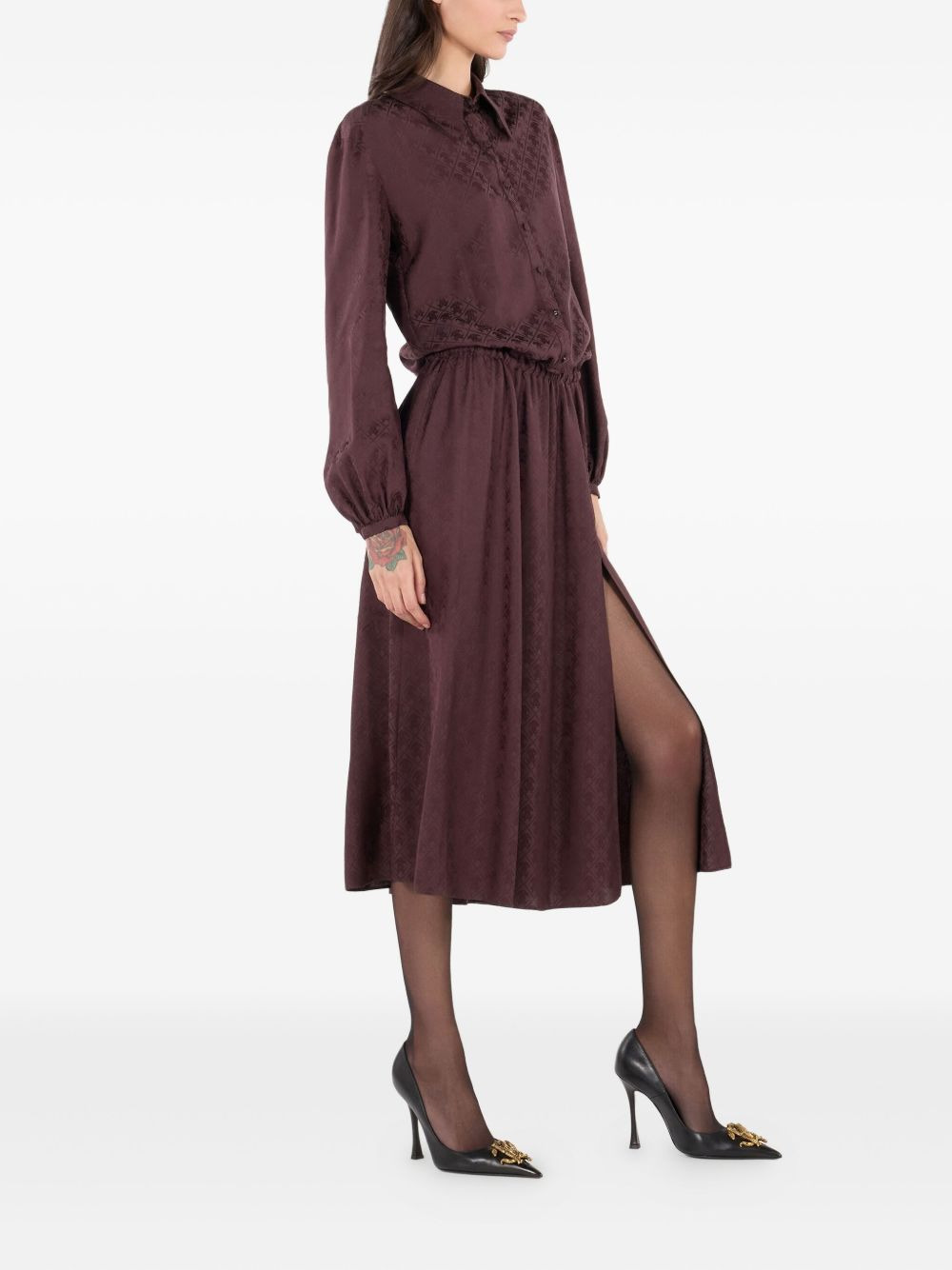 silk shirt dress - 3