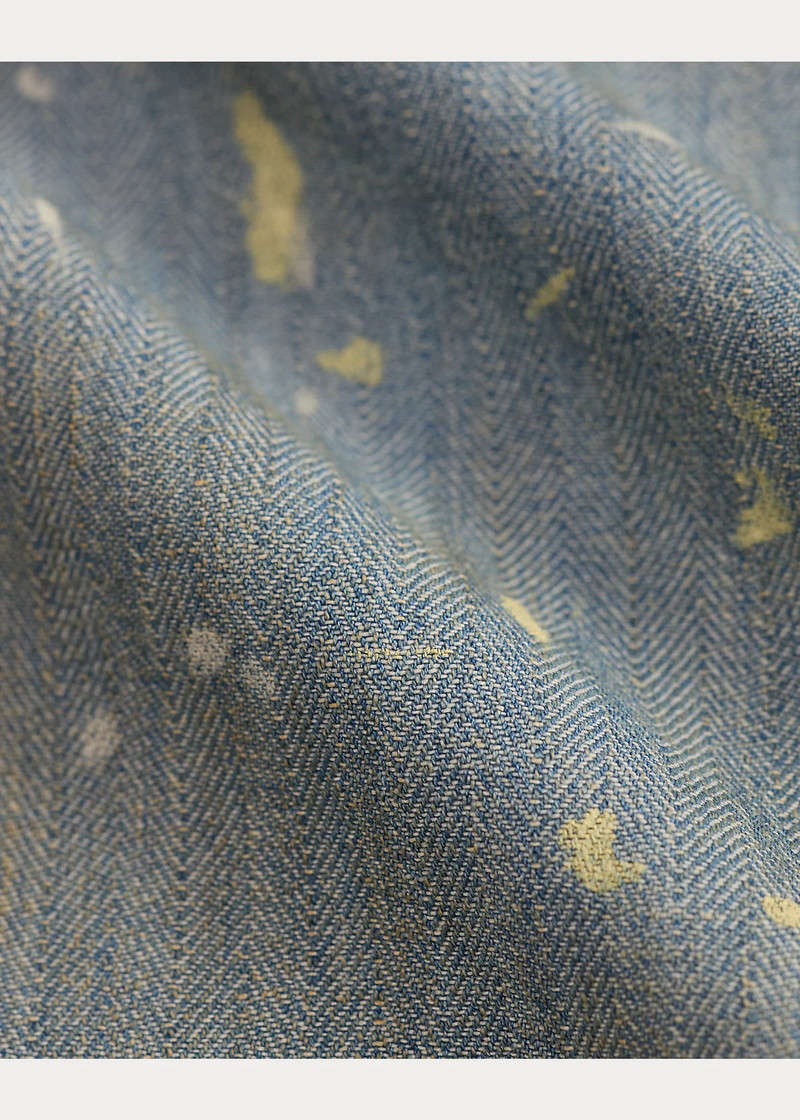 Distressed Indigo Herringbone Coverall 6