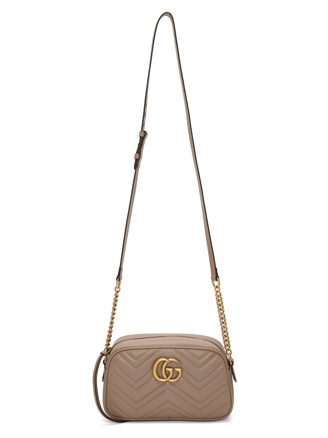 Taupe Small GG Marmont 2.0 Camera Bag - 1
