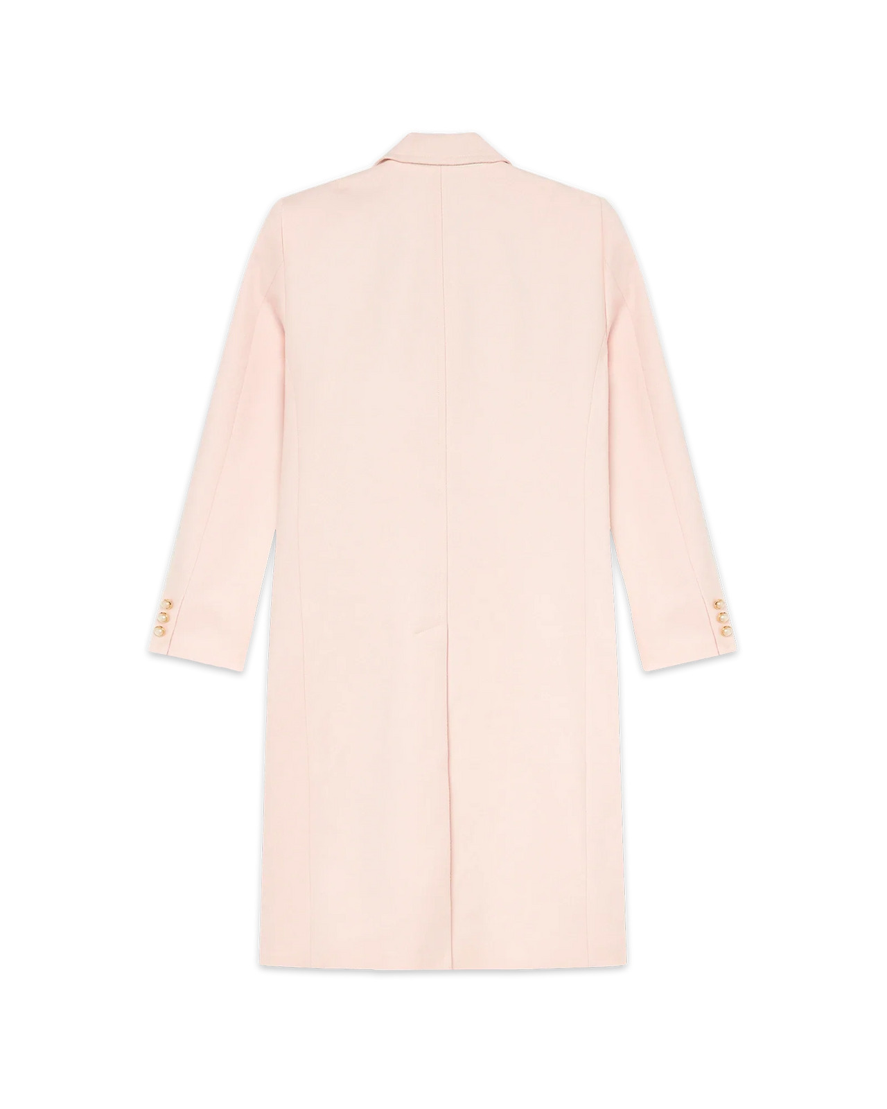 Pink Nativa Wool Double Breasted Overcoat - 4