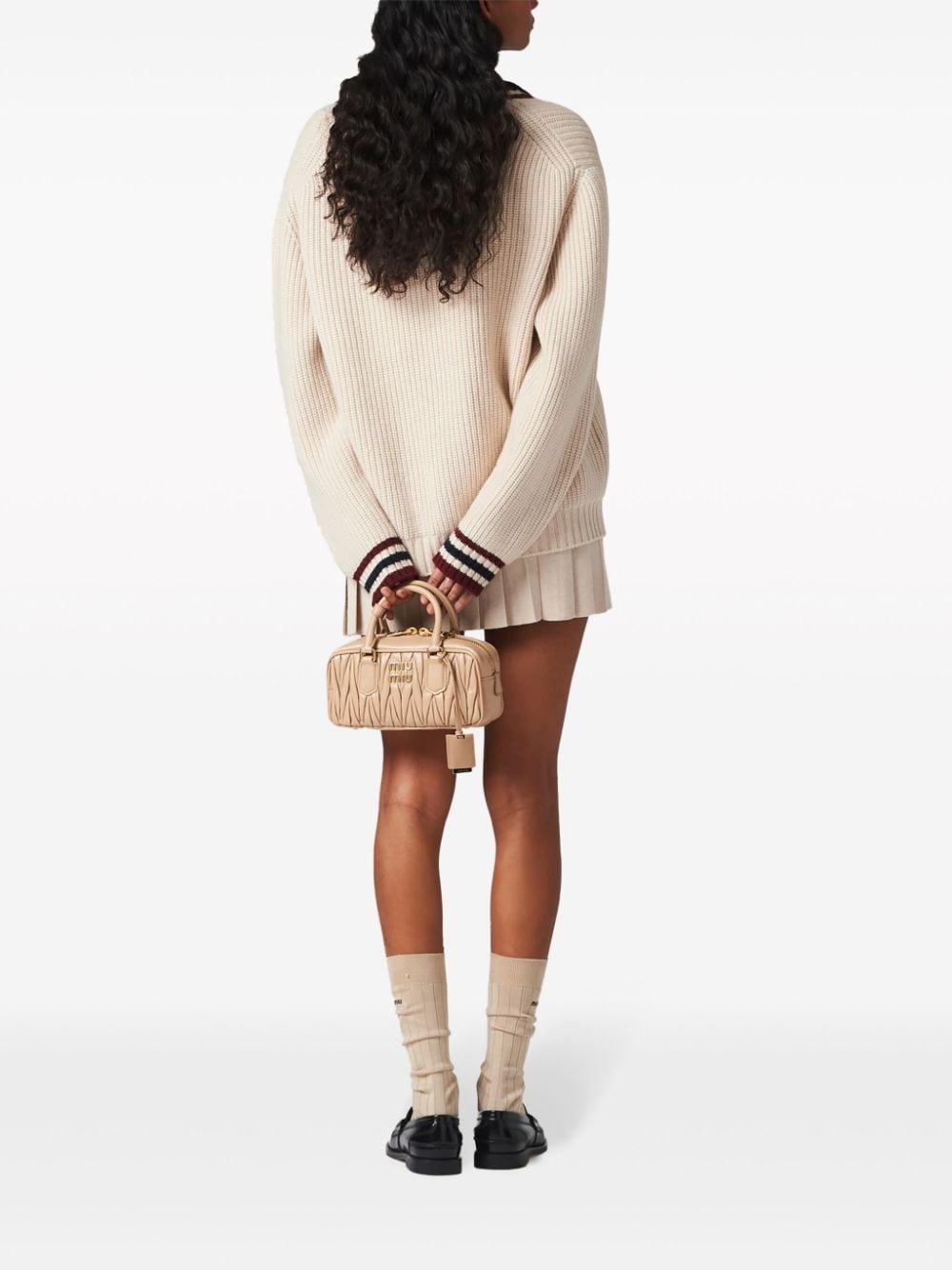 stripe-trim cashmere jumper - 4
