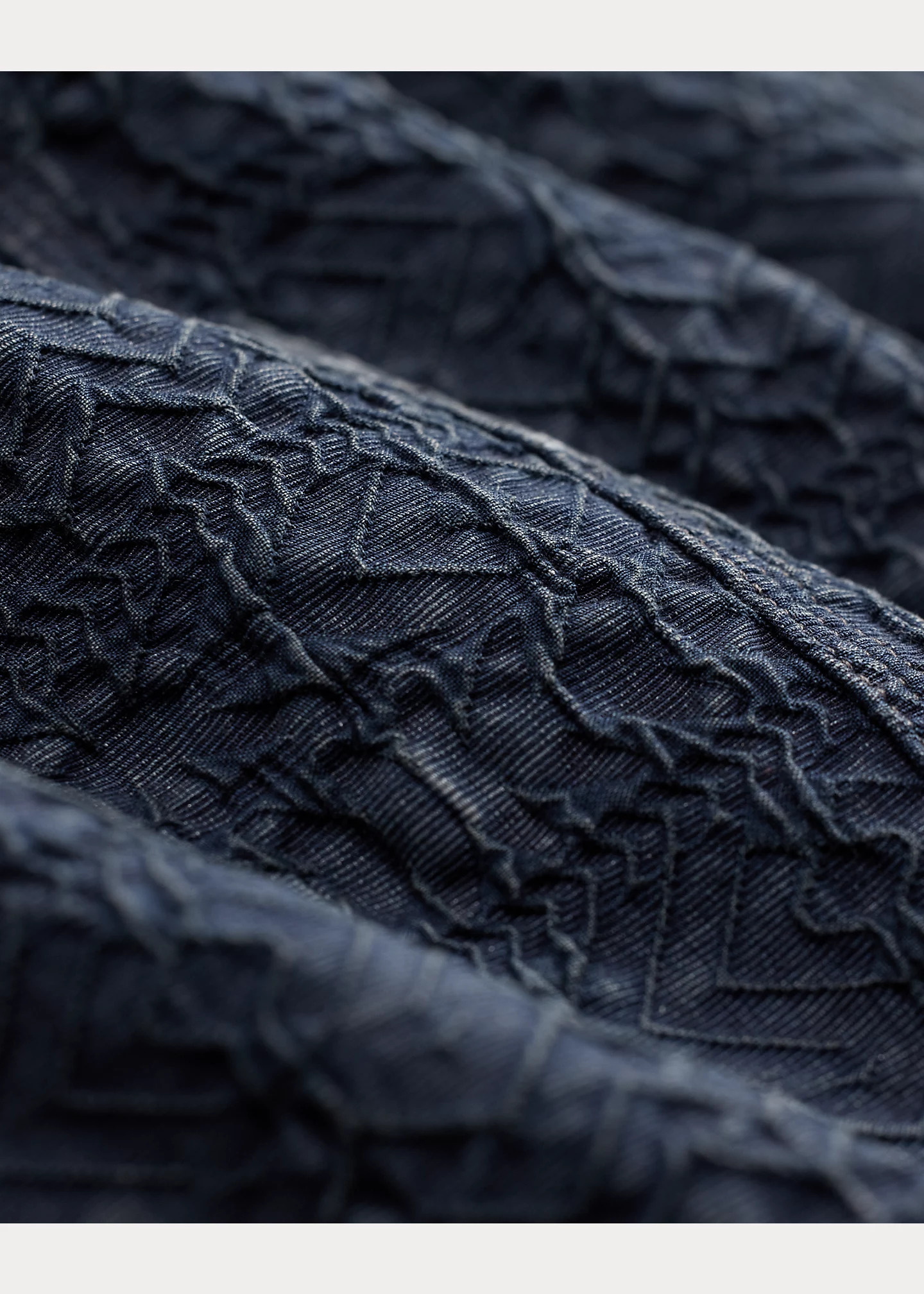 Indigo Jacquard Deck Overshirt - 5
