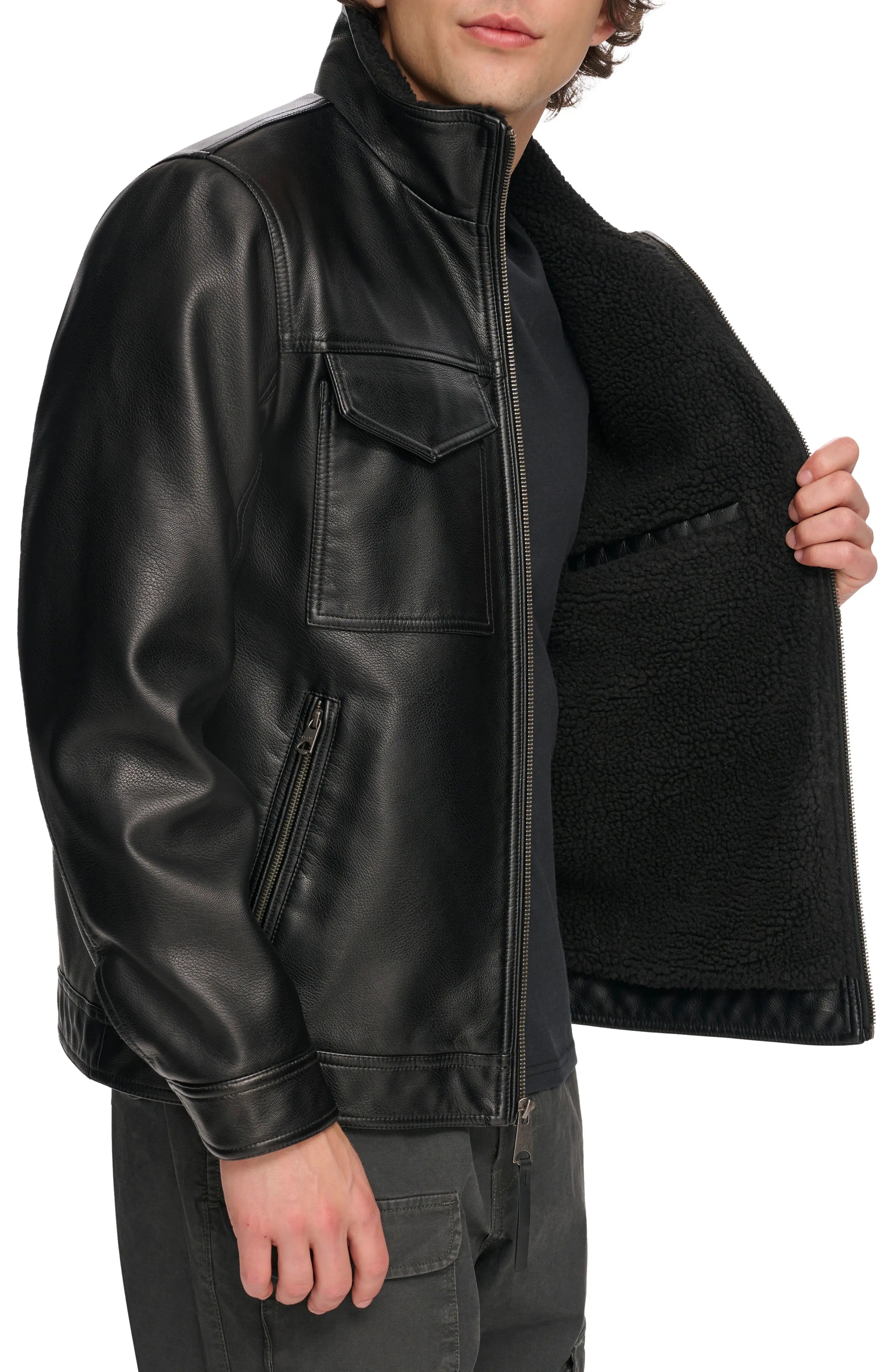 Faux Shearling Lined Rancher Jacket - 4