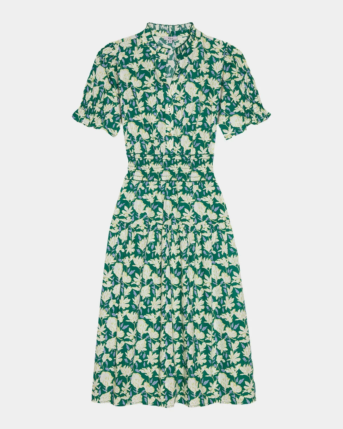 Makayla Floral Cotton Midi Dress - 1