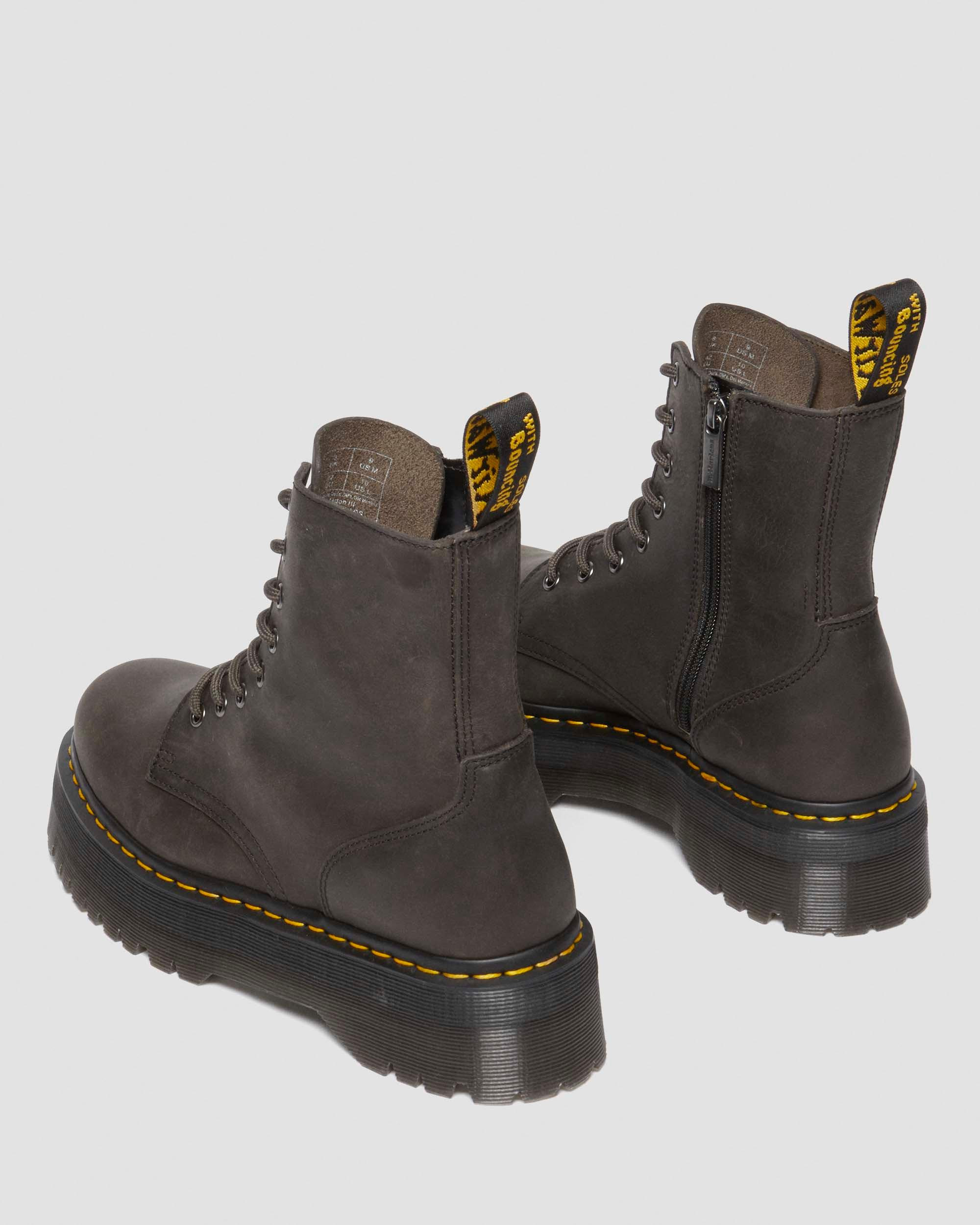 Jadon Boot Waxy Leather Platforms - 9