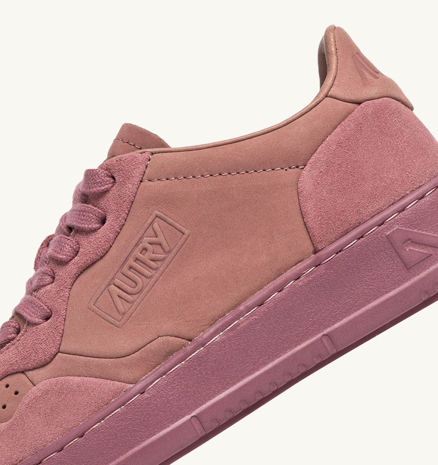MEDALIST LOW SNEAKERS IN ASH ROSE NUBUCK LEATHER AND SUEDE - 7