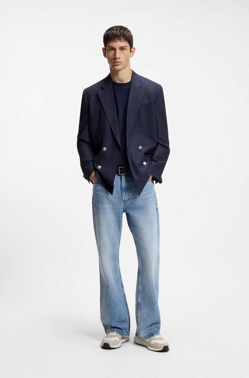 HUGO SUEDE-TRIM SNEAKERS WITH LOGO DETAILS outlook