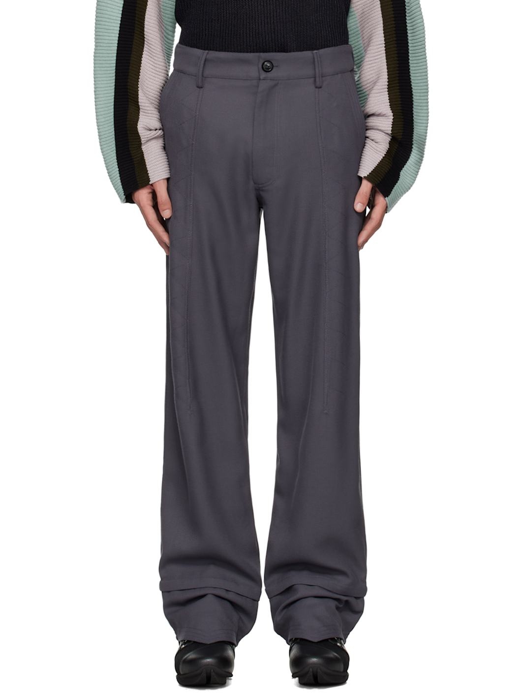 Gray Jacklight Trousers - 1