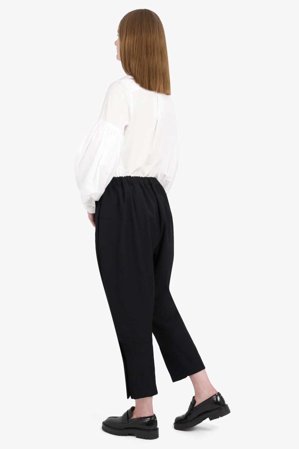 RUCHED BALLOON L/S BLOUSE | WHITE - 6