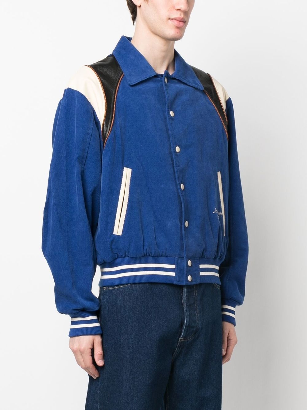 colour-block panelled bomber jacket - 3