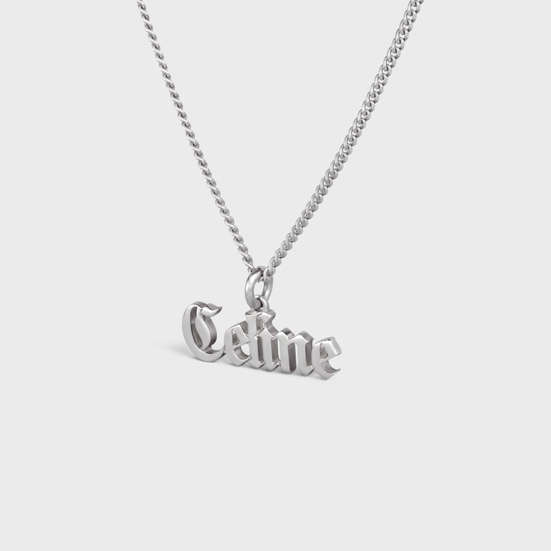 CELINE Celine Gothic Necklace in Sterling Silver with Rhodium Finish outlook