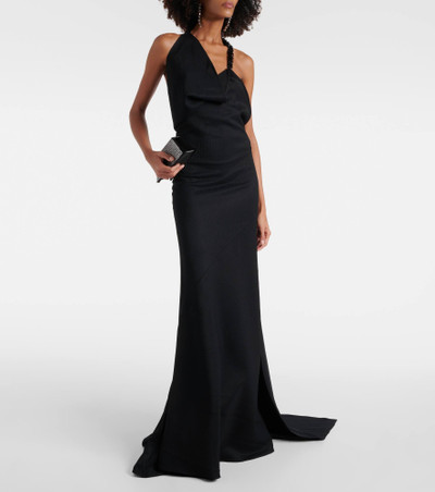 MATICEVSKI Desires draped embellished gown outlook