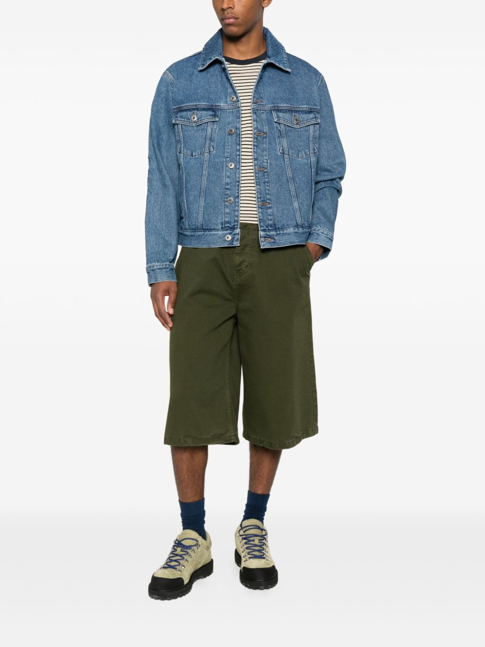 Anagram button-fastening denim jacket - 2