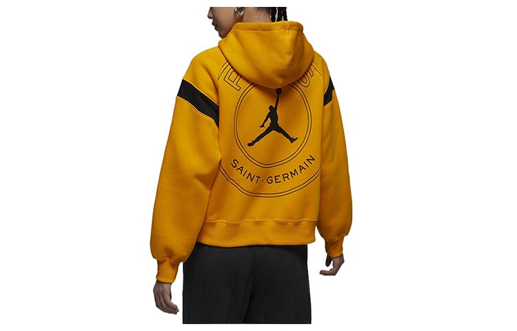 (WMNS) Air Jordan x Paris Saint-Germain Hoodie (Asia Sizing) 'Yellow Black' DV2836-705 - 2