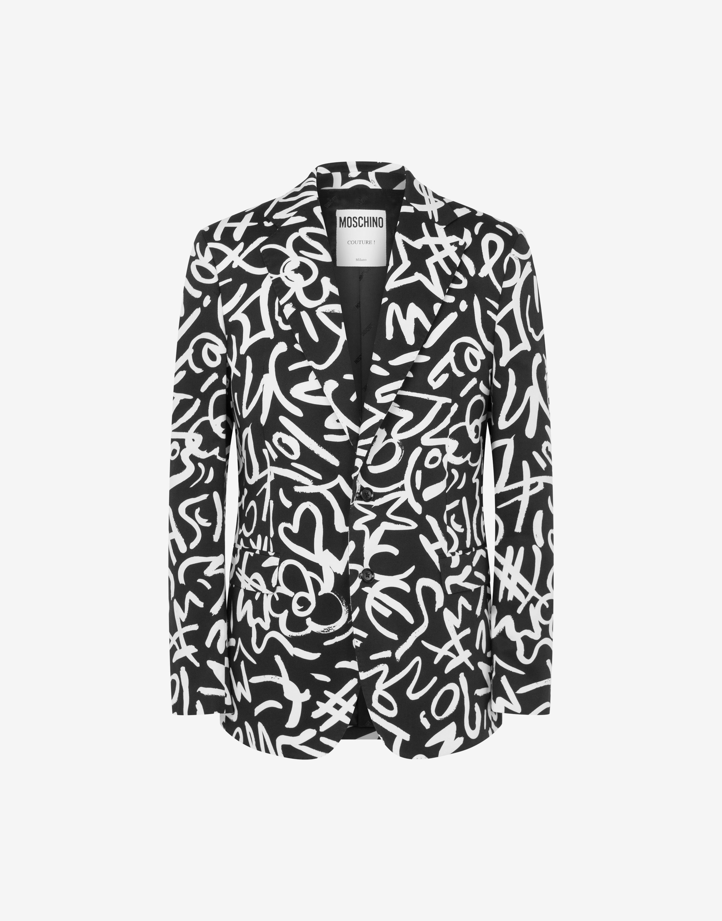 SCRIBBLE PRINT POPLIN JACKET - 1