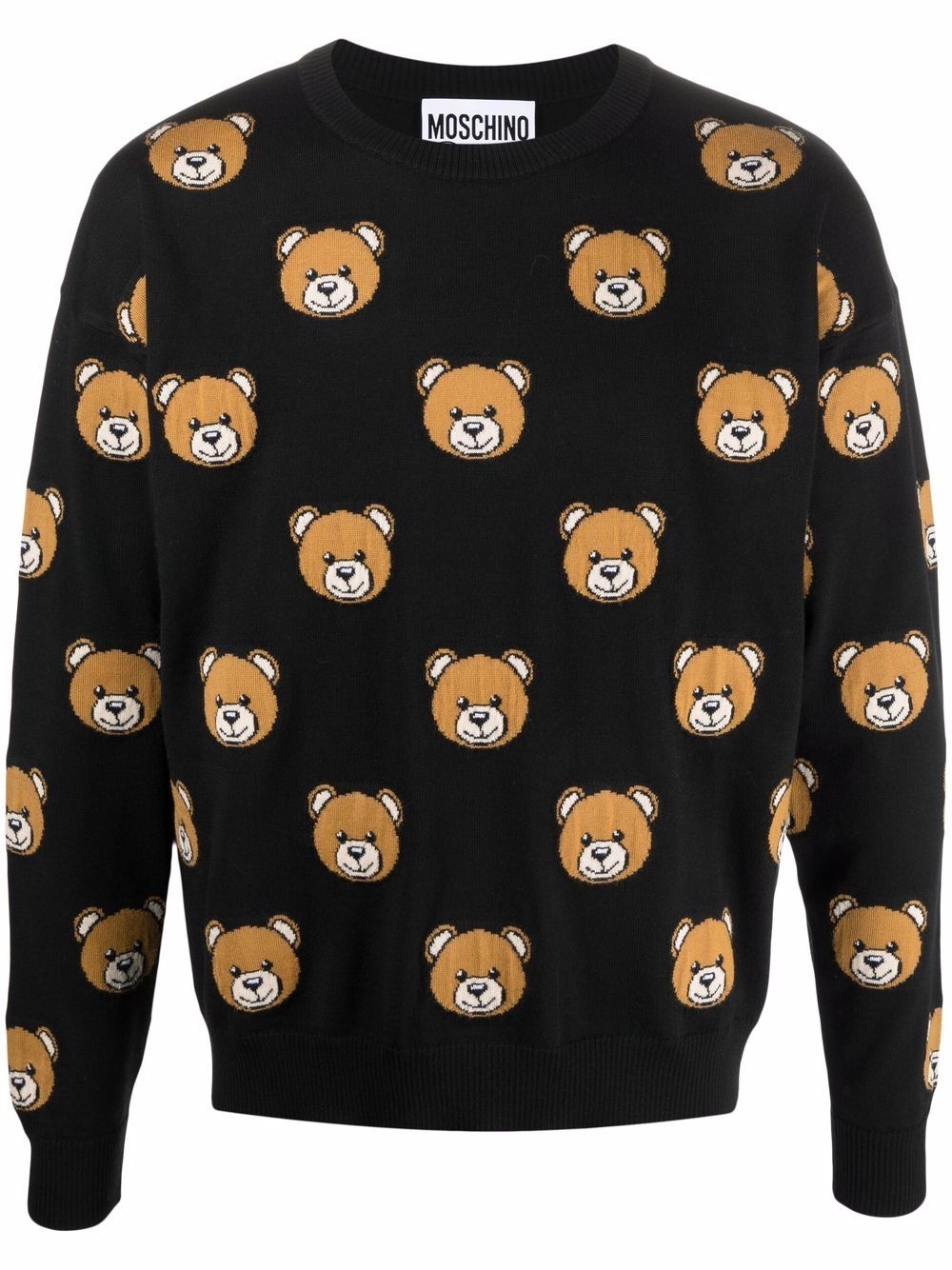 teddy bear print sweater - 1