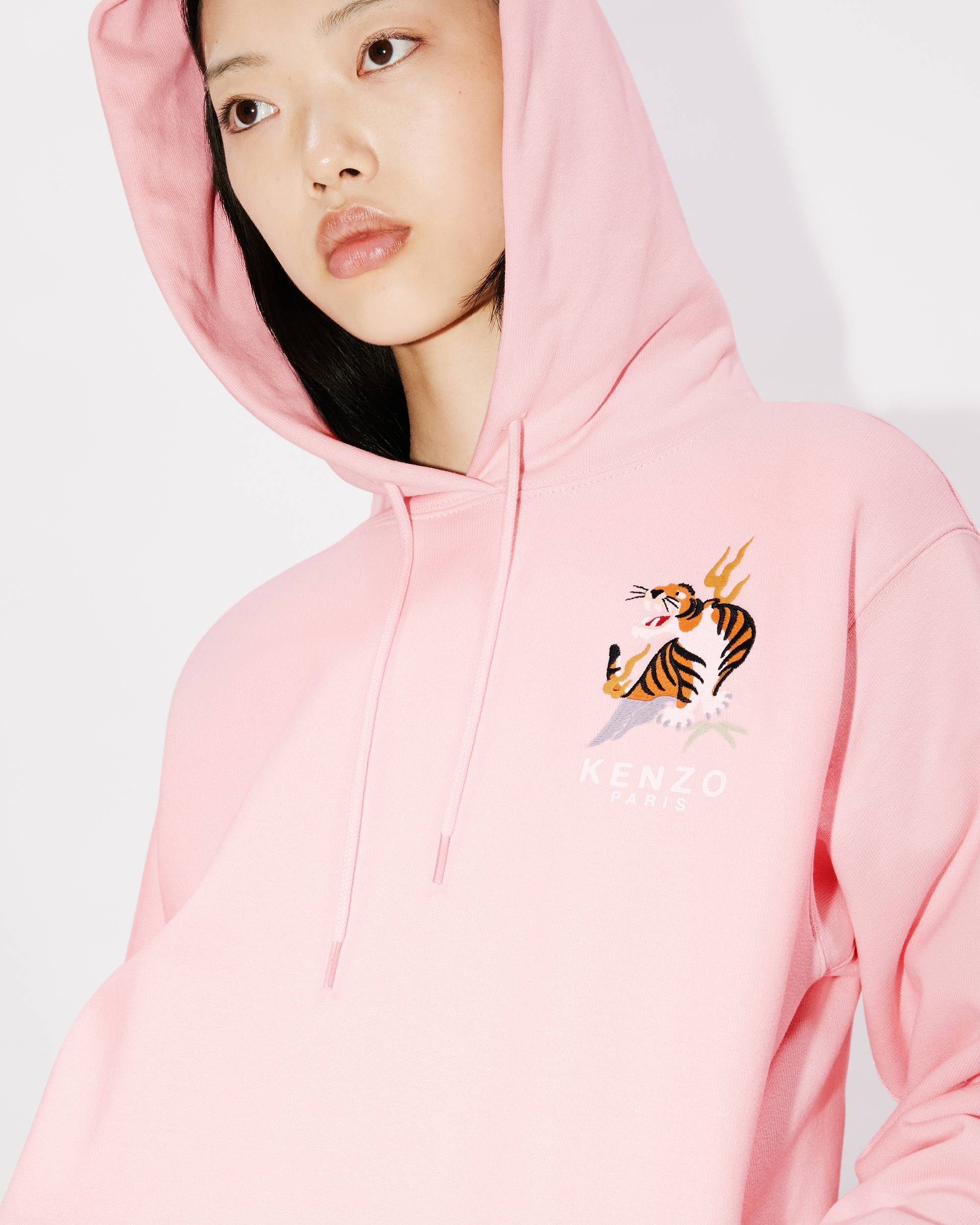 'Year of the Dragon' embroidered classic hoodie sweatshirt - 7