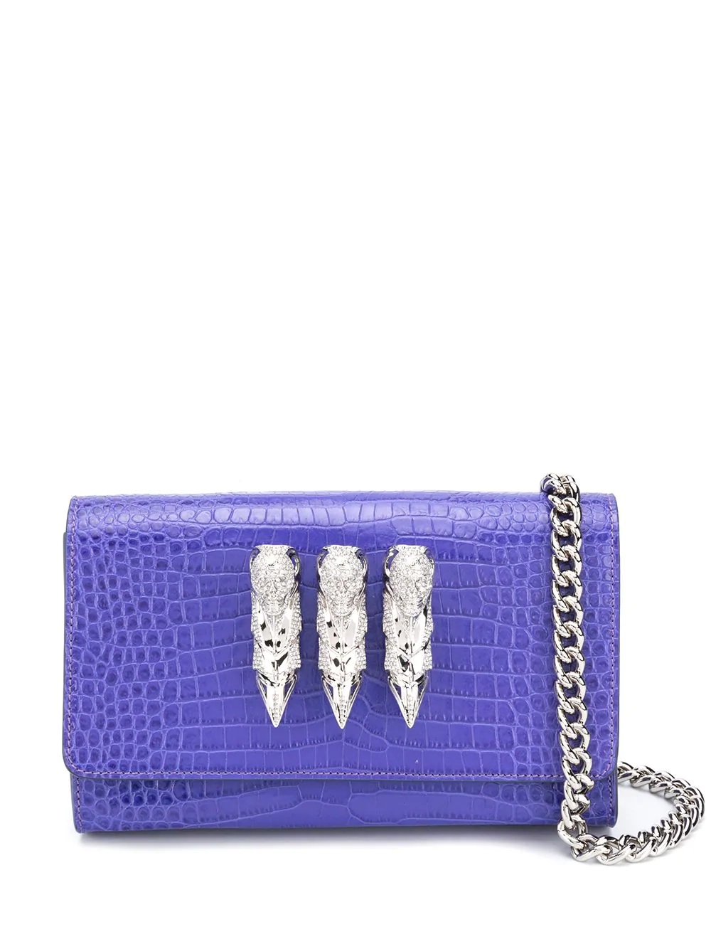 skull-embellished crossbody bag - 1