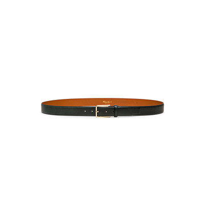 Santoni Men’s green leather adjustable belt outlook