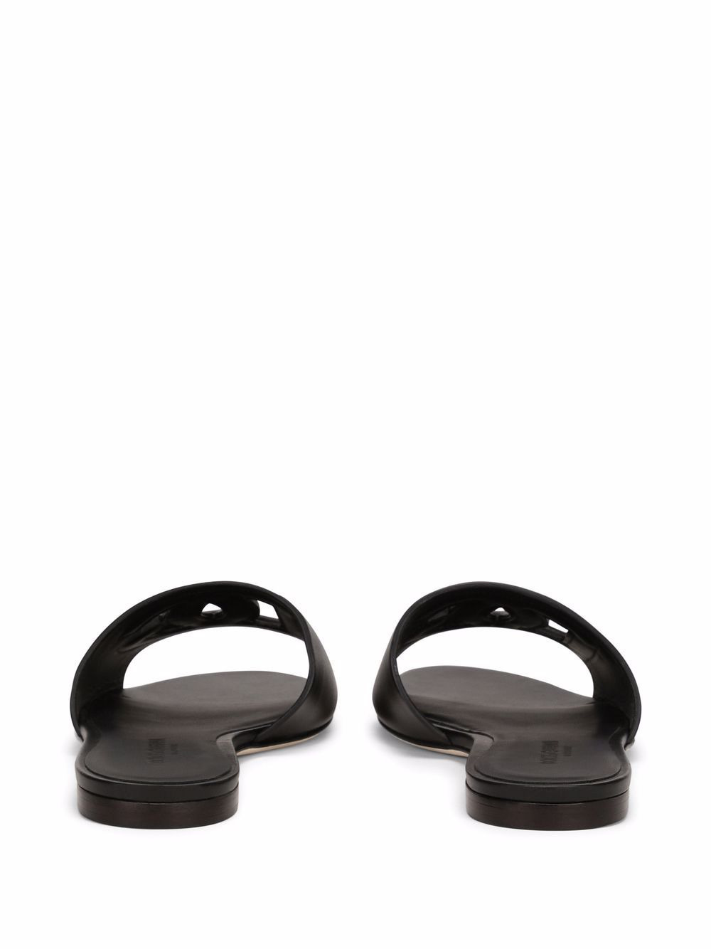 Dolce & Gabbana Women Dg Logo Leather Flat Sandals - 2