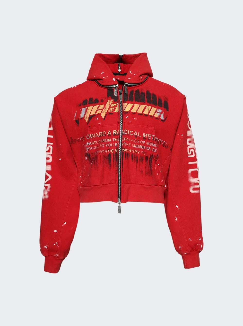 Radical Paper Rose Zip Hoodie Meta Red - 1