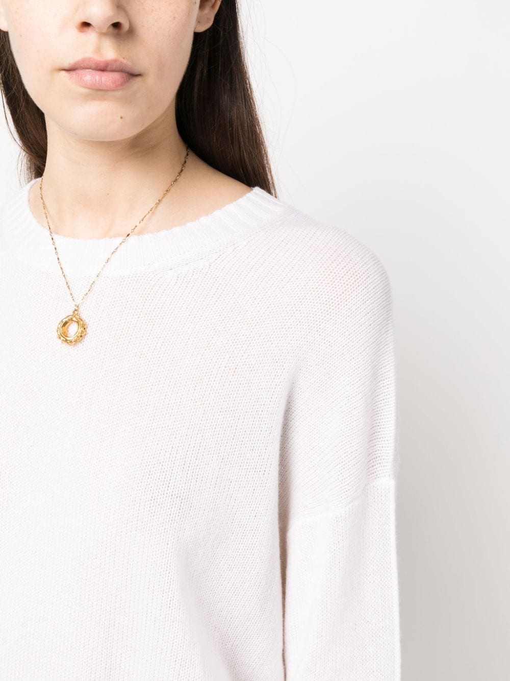 drop-shoulder cashmere jumper - 5