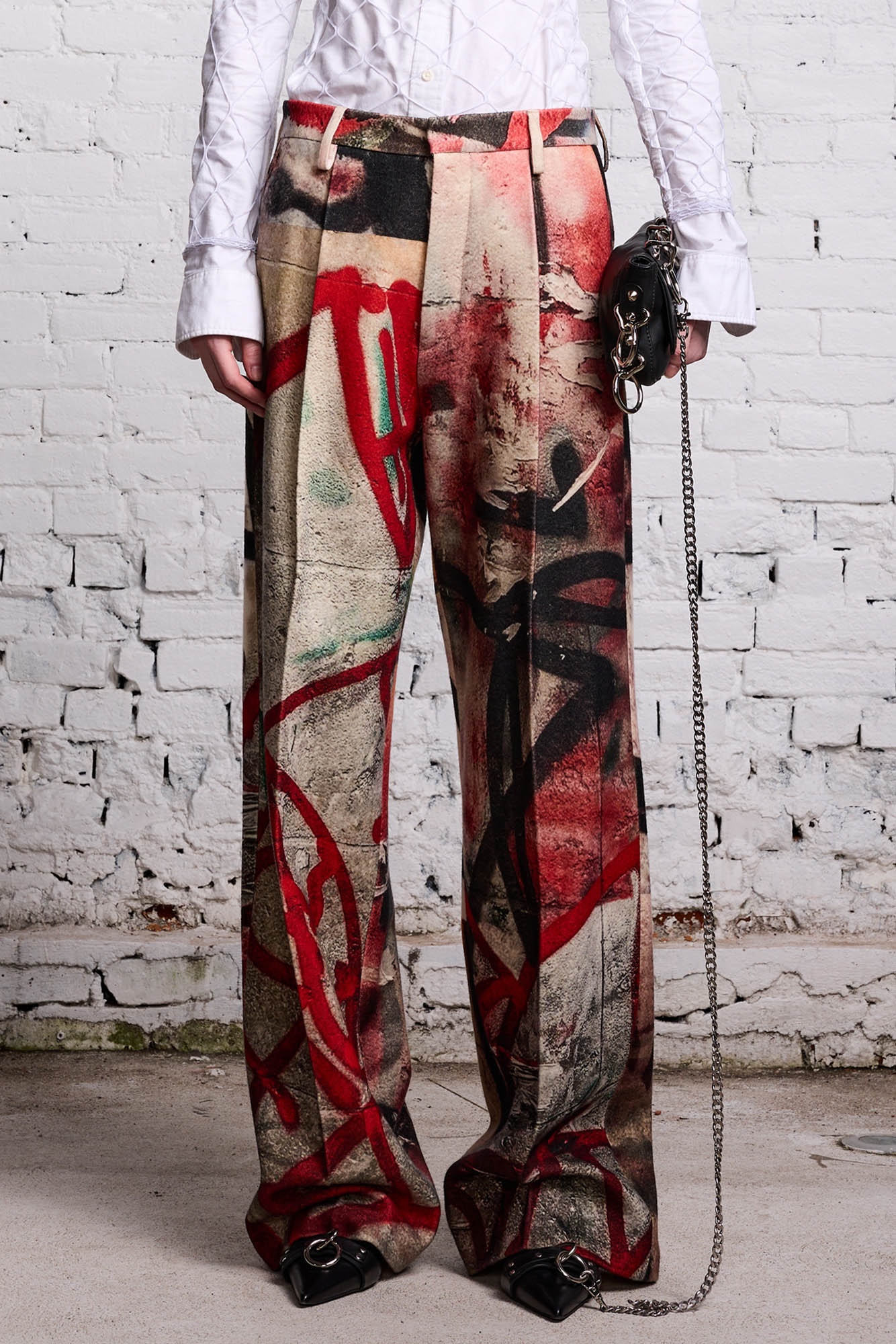 DAMON WOOL TROUSER - ABSTRACT PRINT - 4