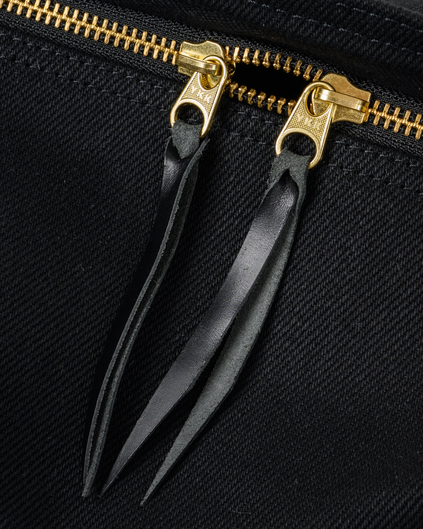 IHE-24-BLK 21oz Denim and Buttero Leather Holdall - Superblack - 18