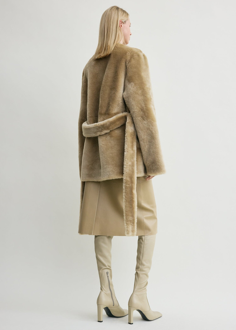 Plush shearling jacket rye 5