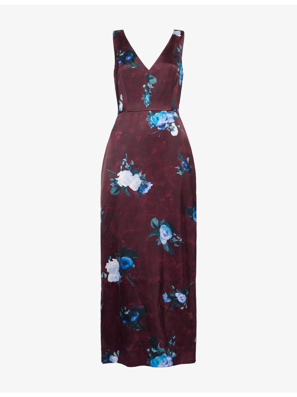 Floral Sleeveless Woven Midi Dress - 1