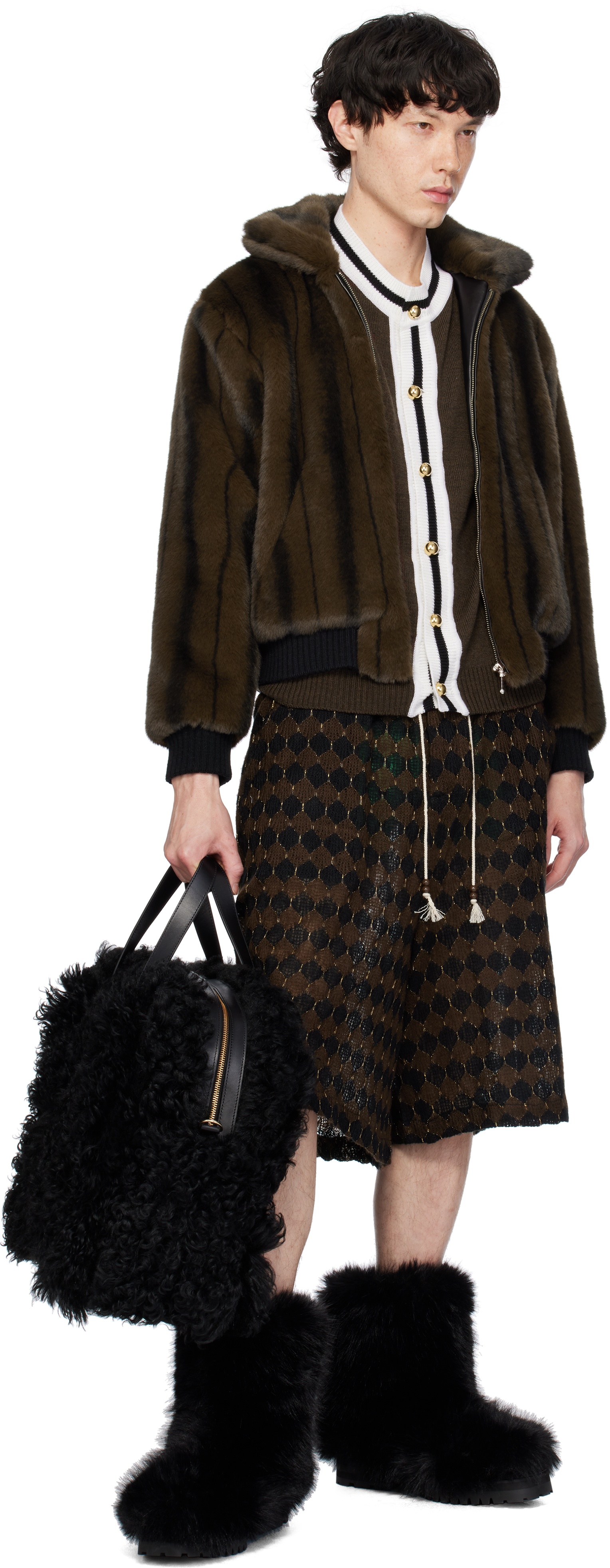 ERNEST W. BAKER faux fur boots ファーブーツ 41 ERNEST W. BAKER FAUX-FUR BOOTS