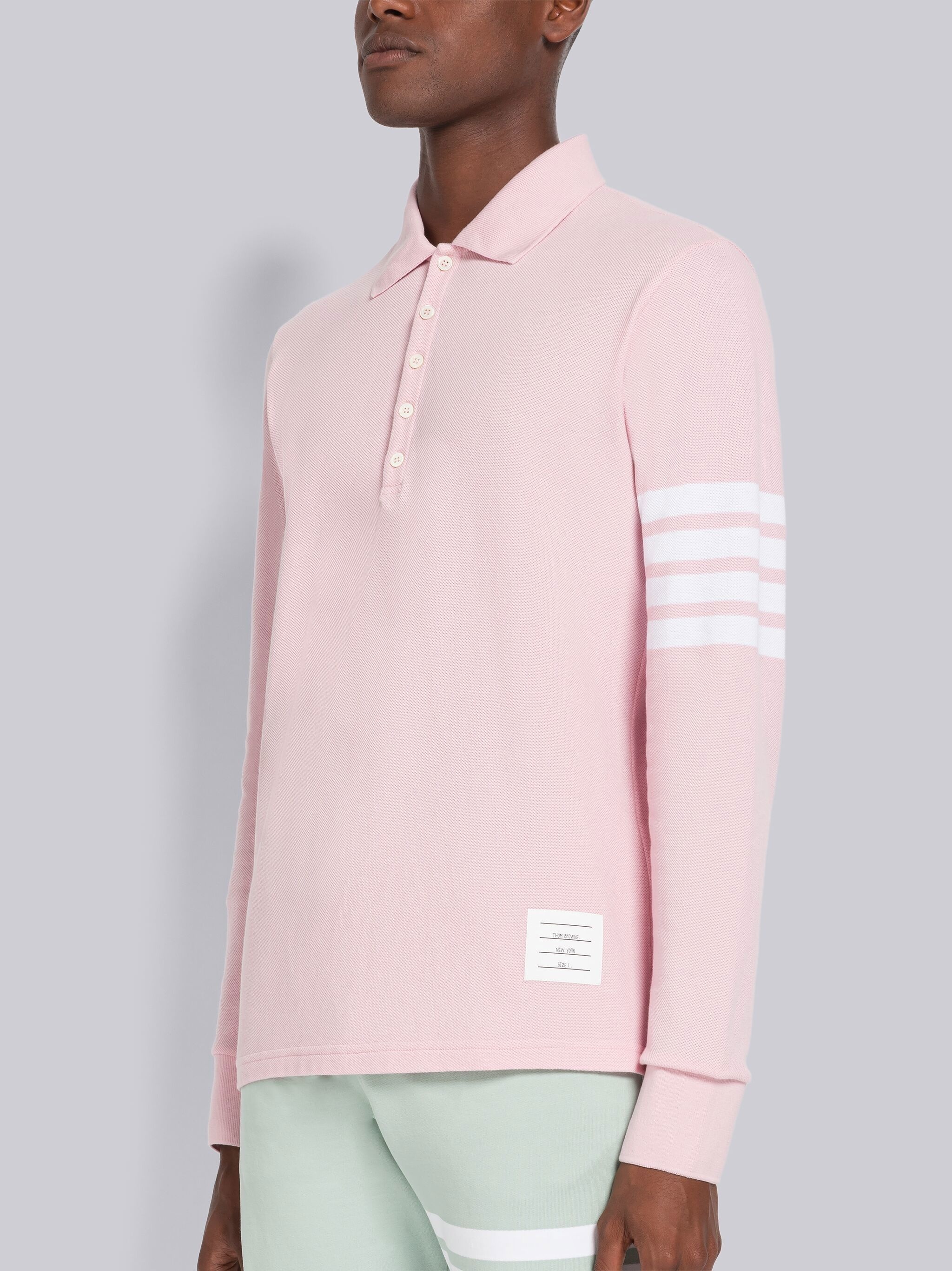 Classic Pique Hector 4-Bar Long Sleeve Polo - 2