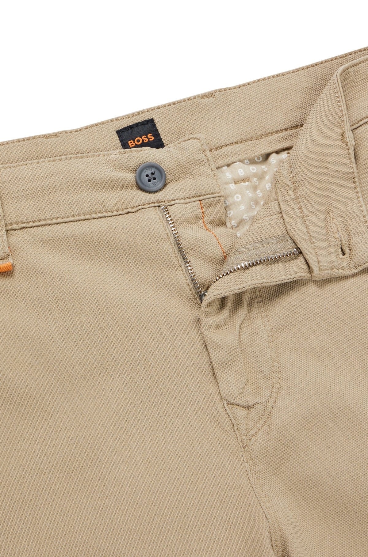 TAPERED-FIT SHORTS IN A COTTON BLEND - 6