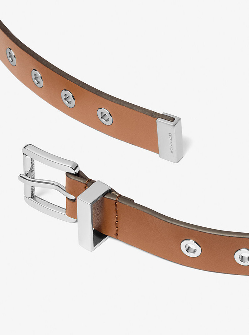 MICHAEL KORS Grommeted Leather Belt outlook