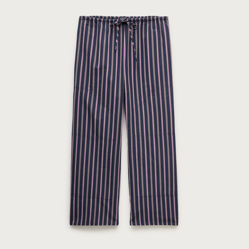 Luna pant in striped cotton poplin 1