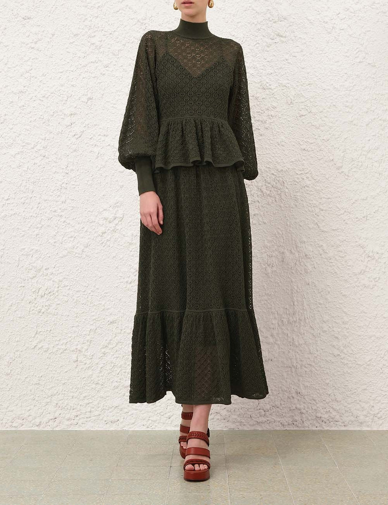 Zimmermann LUNA LACE KNIT MAXI SKIRT outlook