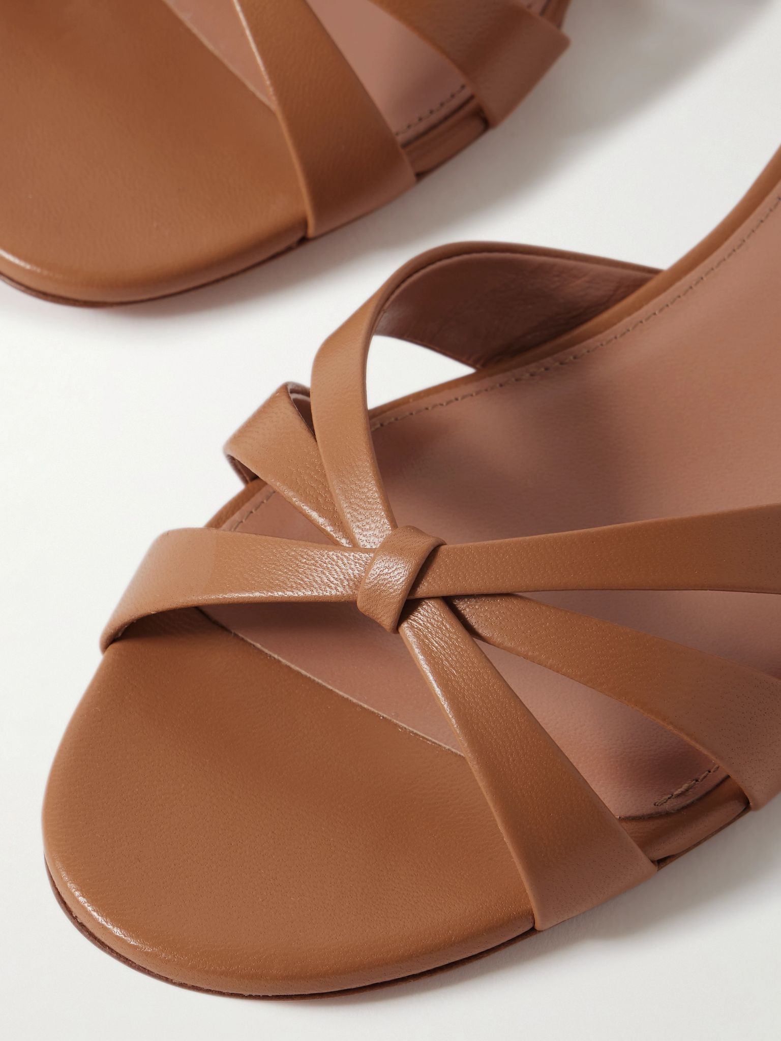 Tati leather slides Tan - 4