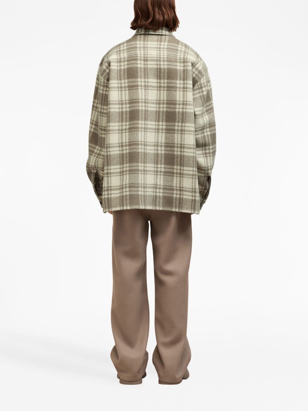 plaid wool shirt jacket - 5