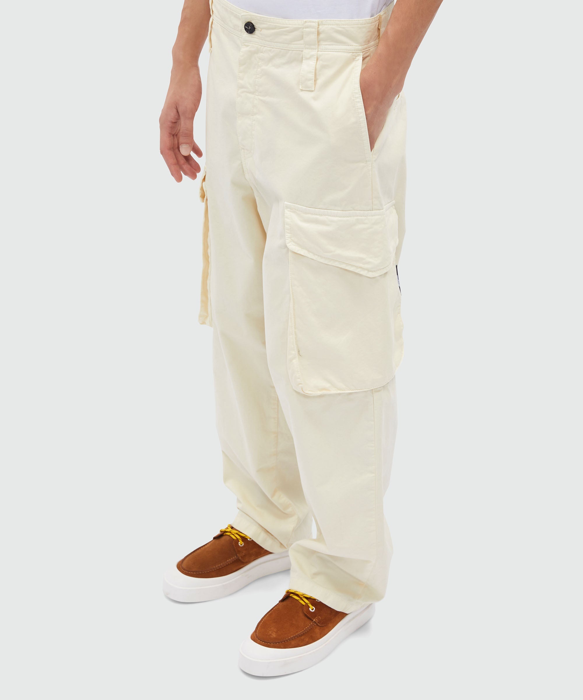 Cargo trousers in "parachute" canvas with pockets - 5